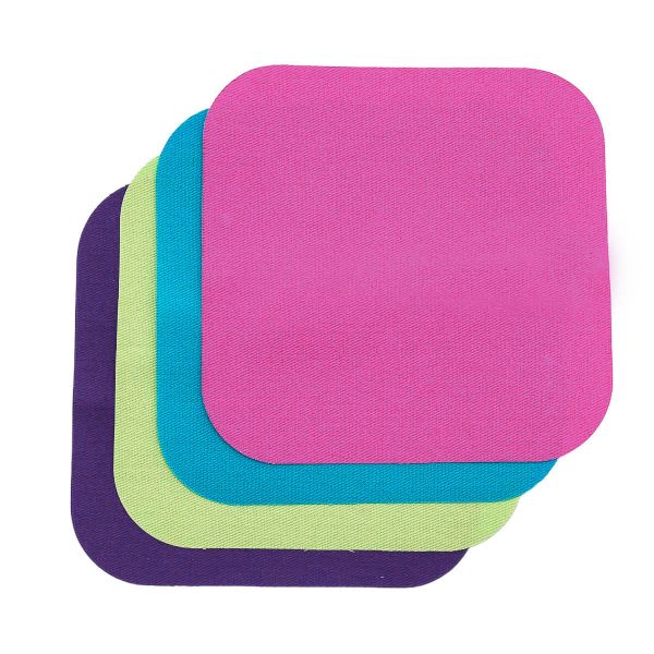 Заплатки из саржи термоклеевые 13х13см упак(4 шт) зеленый, бирюзов., розовый, фиолет. цв. Prym, 929221