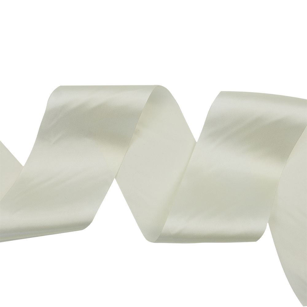 Лента атласная 1-сторонняя 100.0 мм / 100±2 метров, 18 айвори, Globus