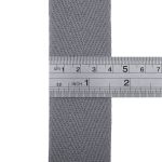 Тесьма (лента) киперная 40 мм / 50 метров, 13 г/м, 100% полиэфир, 15 серый