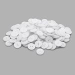 Пуговицы на 2 прокола 28L (18мм), пластик (White (белый)), CR-K18M, 144 шт