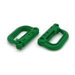 Карабин 35мм зеленый, 10 шт