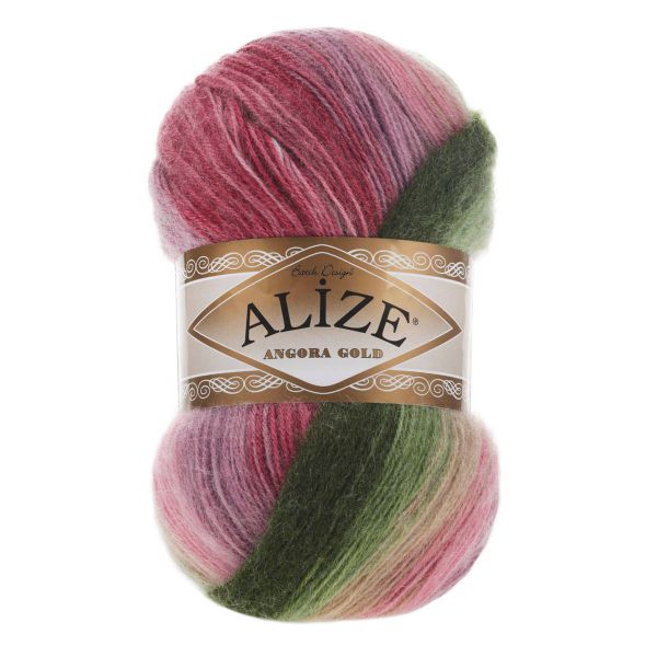 Пряжа Alize (Ализе) Angora Gold Batik / уп.5 мот. по 100 г, 550м, 2527 секционный A
