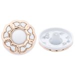 Пуговицы на ножке 36L=23 мм, металл, GD.White (золото-белый), 10 шт, MP13