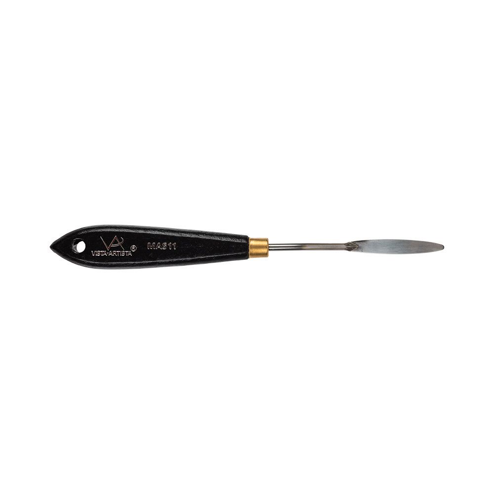 Мастихин художественный рыбка 5.2х0.8 см, с черной ручкой, Vista-Artista MAS11