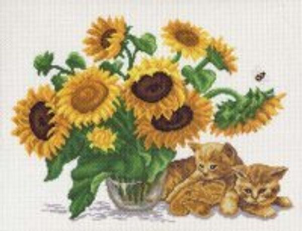 Набор для вышивания нитками Матренин Посад, 37х49 Солнечный Букет