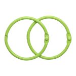 Кольца для альбомов разъемные металл 40 мм, 10 шт, салатовый, 5AS-106