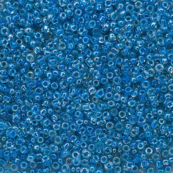 Бисер Astra&Craft 11/0 (2.1 мм), 200 г (10х20 г), цв. 2208 голубой/прозр.с.цвет.центром (глянцевый)