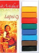 Набор полимерной глины Артефакт, Lapsi "АФ.820083/7109-8 9 классических цветовх20 г