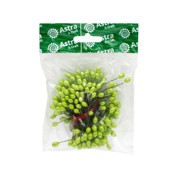 Тычинки для искусственных цветов 0,5х6см (вес 50гр ±3 гр) (4 салатовый)