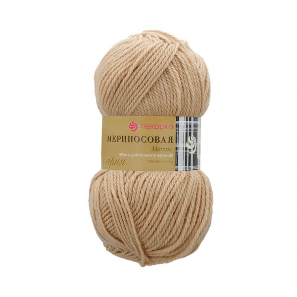 Пряжа Пехорка Мериносовая / уп.10 мот. по 100 г, 200 м, цв.089 фрез