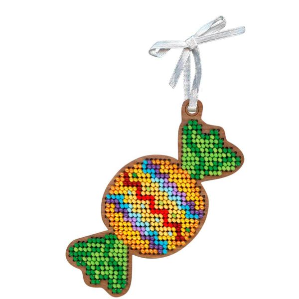 Набор для вышивания нитками МП Студия, Игрушка. Конфета, 8х9 см