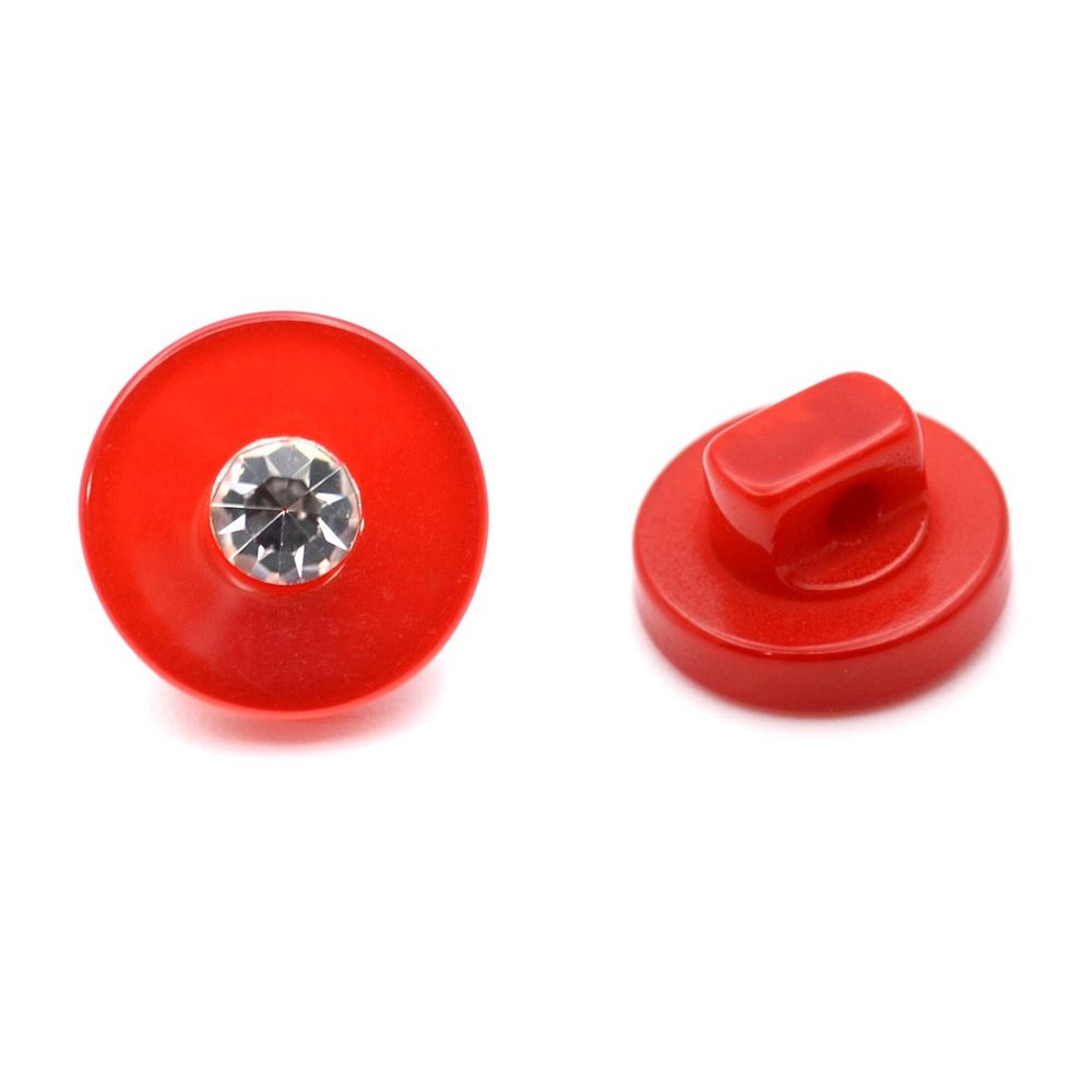 Пуговицы на ножке 16L (10мм), пластик (red (красный)), 36 шт, PS24