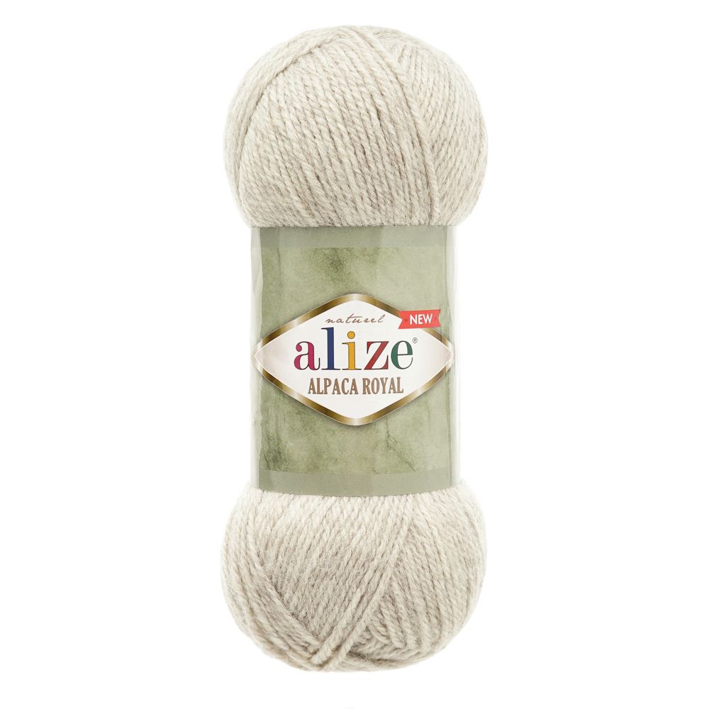 Пряжа Alize (Ализе) Alpaca Royal New / уп.5 мот. по 100 г, 250м, (152 бежевый меланж)