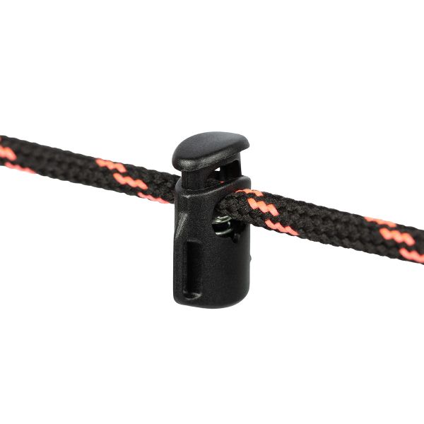 Фиксатор (зажим) для шнура пластик 1 отв., ⌀5.0 мм, 24 шт, №01 черный, Micron A 8852