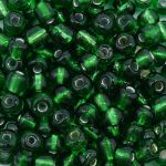 Бисер Astra&Craft 6/0 (4.1 мм), 150 г (10х15 г), цв. 27В зеленый/прозр.серебрист.центр