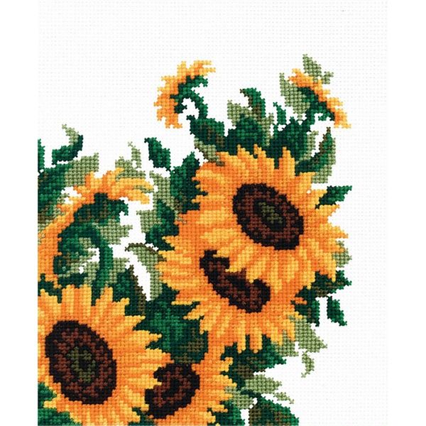 Набор для вышивания нитками РС Студия, Подсолнухи 17х15 см