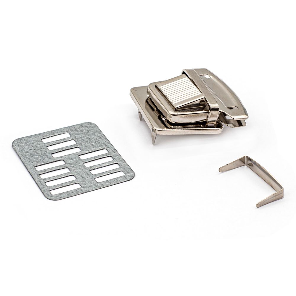 Замок портфельный, никель, 35х30 мм, Hobby&Pro