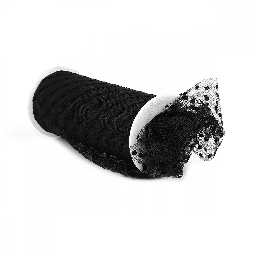 Фатин на шпульке средней жесткости 150 мм / 9.14 метров, TBY.T663.019.2, цв.019 черный