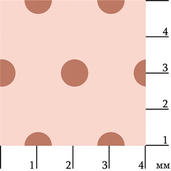 Ткань для пэчворка Peppy Бабушкин сундучок, рулон 112 см / 5 метров, БС-12 мл.горох коричневый, Peppy