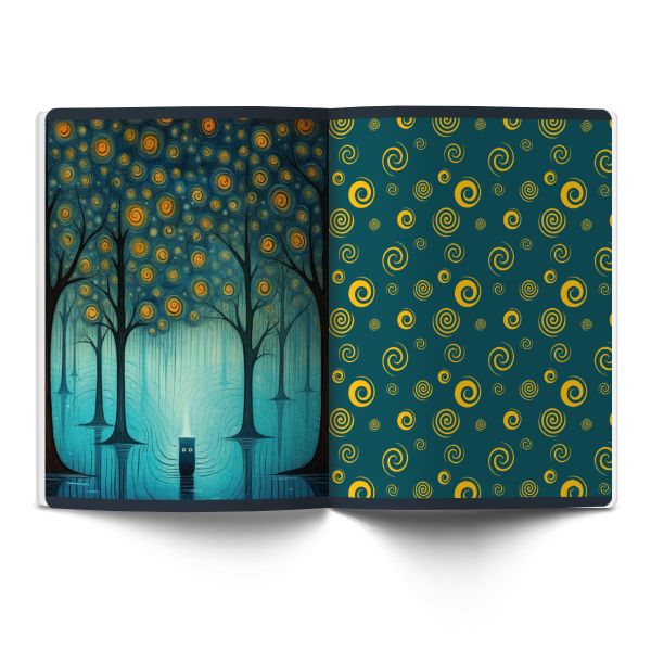 Тетрадь ученическая общая, матовый сплошной лак+запечат.форзац+титул лист A5+ 48 л. на скобе 65 г/м², белизна 100 %, 10 шт, клетка, 01122 Загадочные коты, Светоч Т76