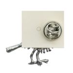 Брошь декоративная 27х35 мм, as серебро черненое /TOS/