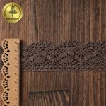 Кружево вязаное (тесьма) 45 мм / 10 метров, диз. 300, цв.21 какао, Kruzhevo