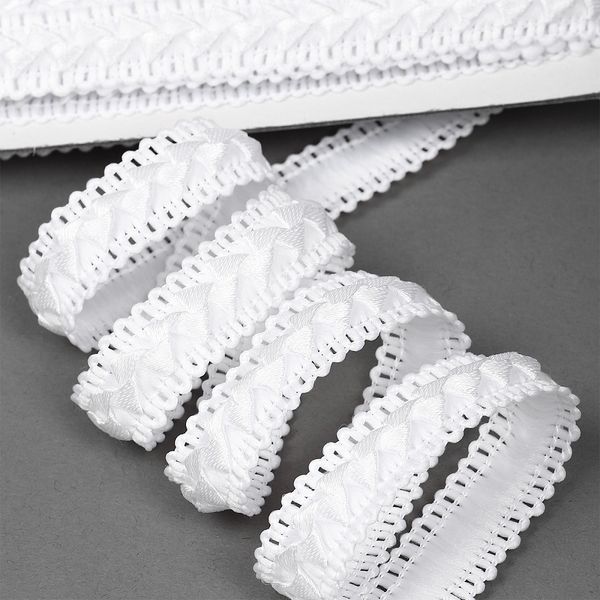 Тесьма декоративная Самоса TBY 01 (1) 18мм цв.белый 01 (F101) уп.9м