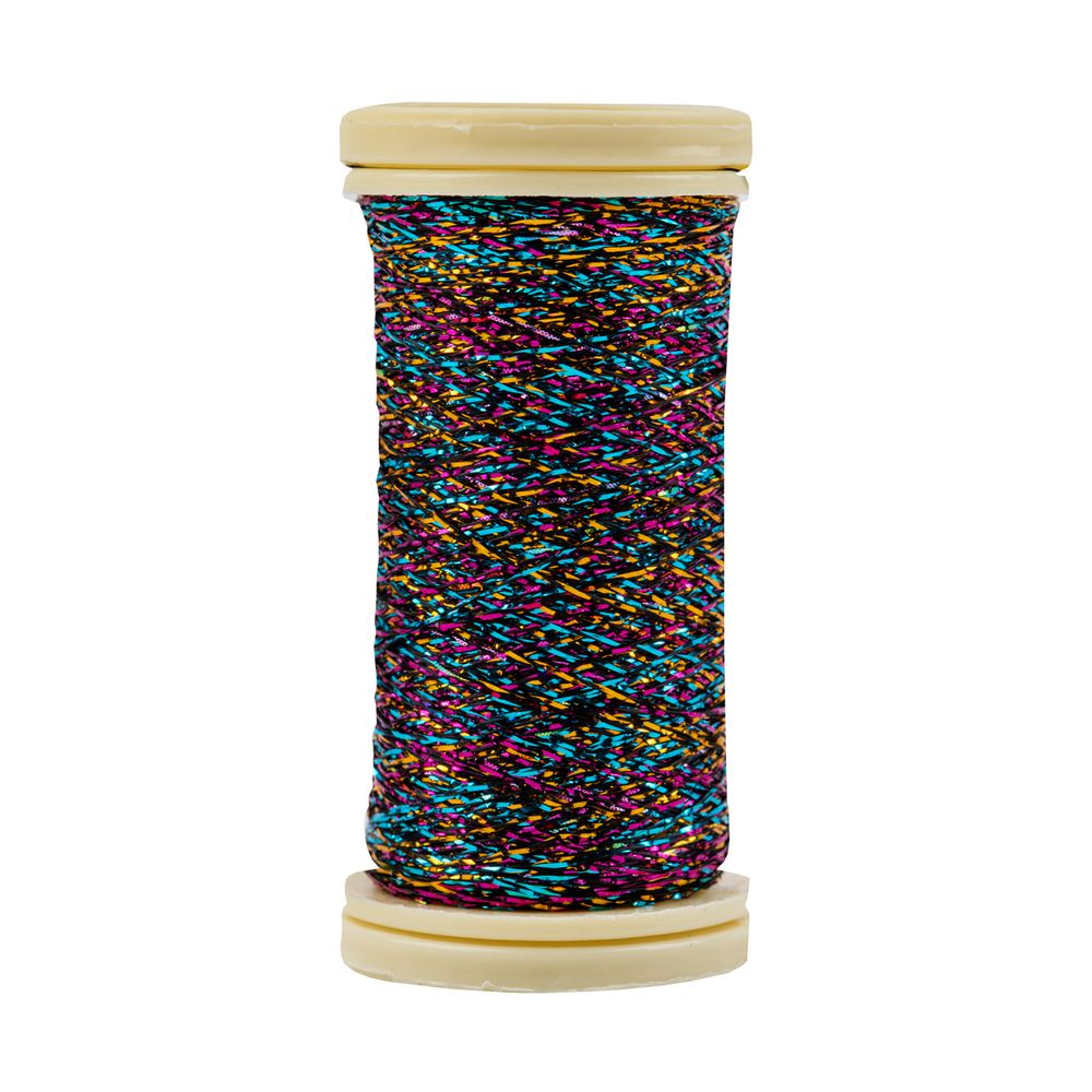 Мулине Gamma металлик M 5 мотков по 50 метров, M-129 голубой/яр.розовый/золотистый, Gamma BRILL