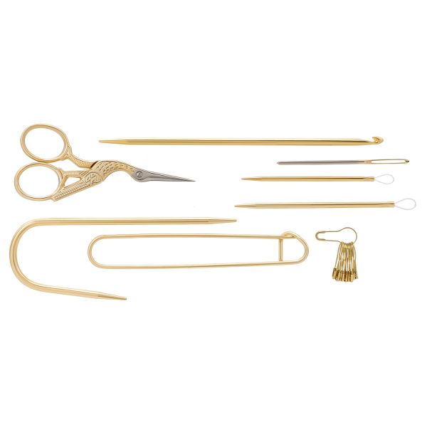 Набор аксессуаров для вязания в фетровом футляре, 18 предметов, Pony, 61056