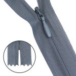 Молния потайная (скрытая) Т3 (3 мм) 1 зам., н/раз., 20 см, серый, 31204 / 20, 10 шт