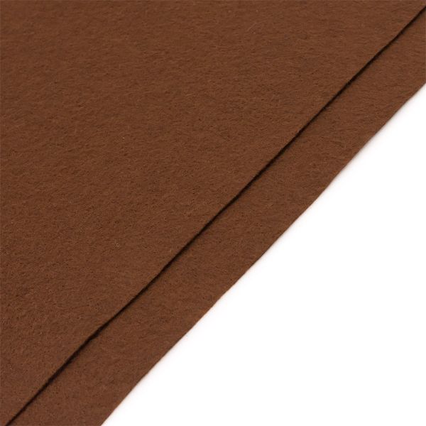 Фетр листовой мягкий 1.2 мм, 20х30 см, 100% п/э, 2 шт, цв. коричневый, 26917