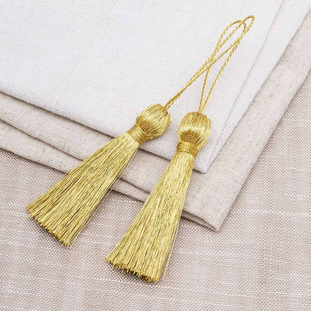 Кисти шторные 70.0 мм, метанит, золото, 5 шт