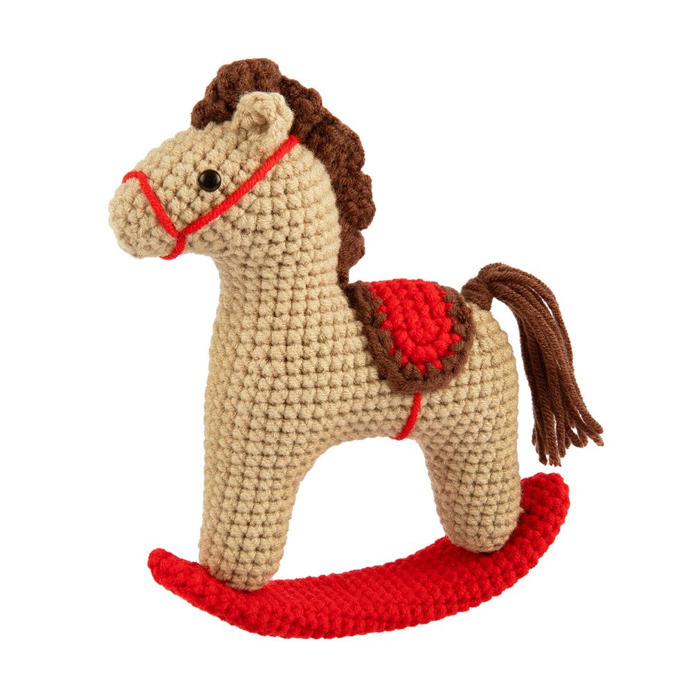 Набор для вязания игрушки Miadolla AMG-0154, Лошадка-качалка, 17 см