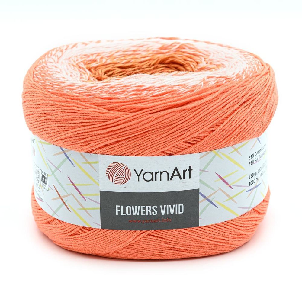 Пряжа YarnArt (ЯрнАрт) Flowers Vivid / уп.2 мот. по 250 г, 1000м, 512 секционный