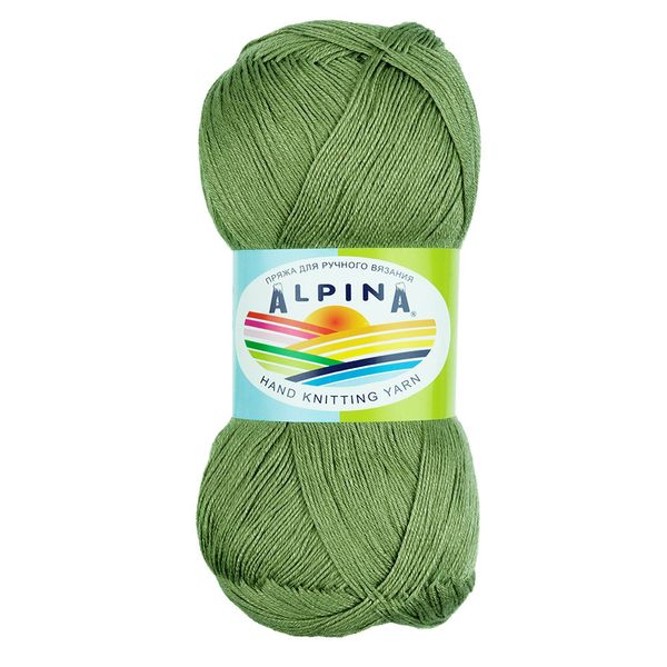 Пряжа Alpina Viven / уп.10 мот. по 50г, 405м, 13 оливковый