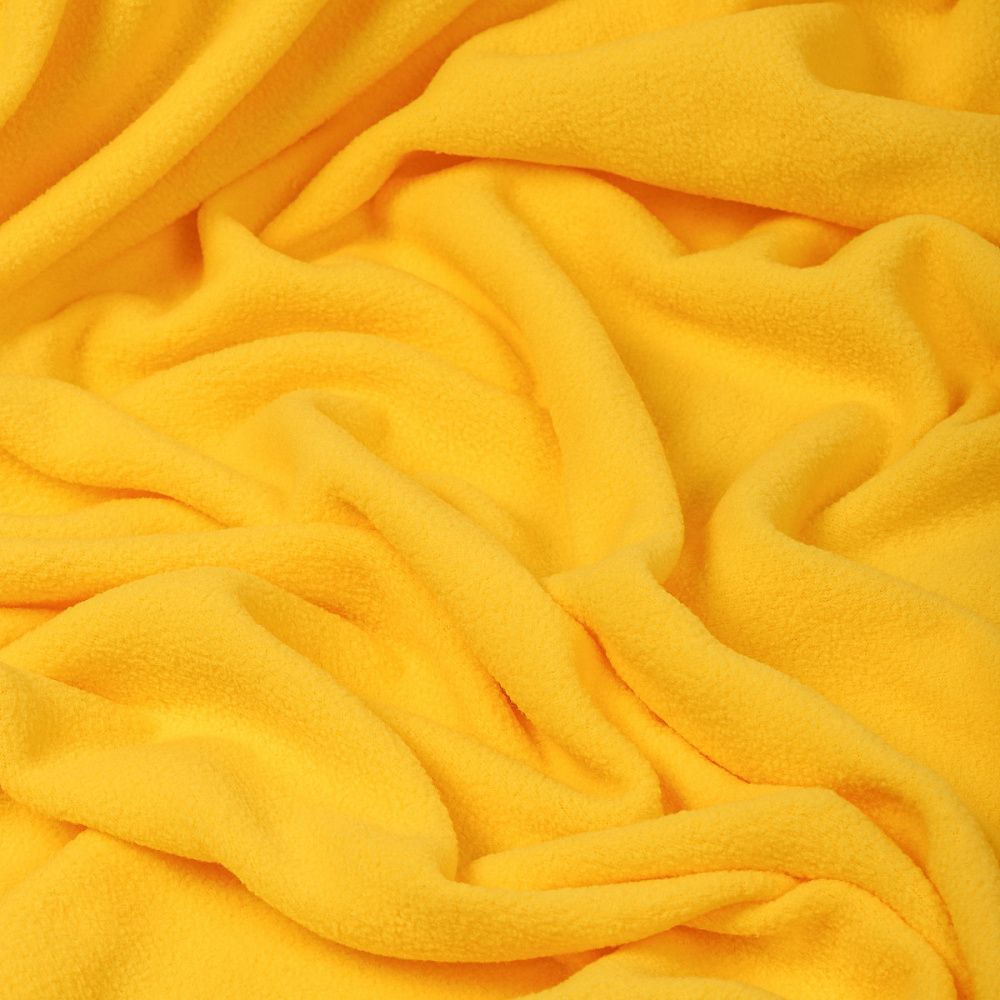 Флис 2-сторонний 190 г/м², 150 см / 10 метров, TBY-0059-001, цв.S001 желтый