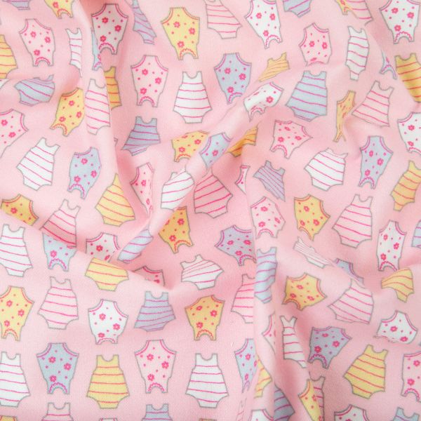 Ткань для пэчворка Peppy Молочные сны фланель, рулон 112 см / 5 метров, МС-05 розовый, Peppy