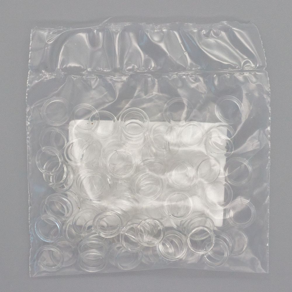 Кольца для бюстгальтера пластик ⌀8.0 мм, прозрачный, 100 шт, 512073-2