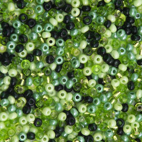 Набор бисера Preciosa 10/0 (2.3 мм), 20 г, 5 цветов, ассорти №6, зеленый