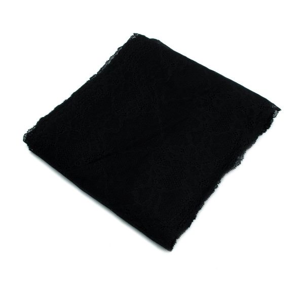 Кружево бельевое эластичное 200 мм / 10 м, черный, S090721