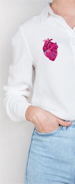 Набор для вышивания нитками Panna, Живая картина, Анатомическое сердце, 5х7,5 см