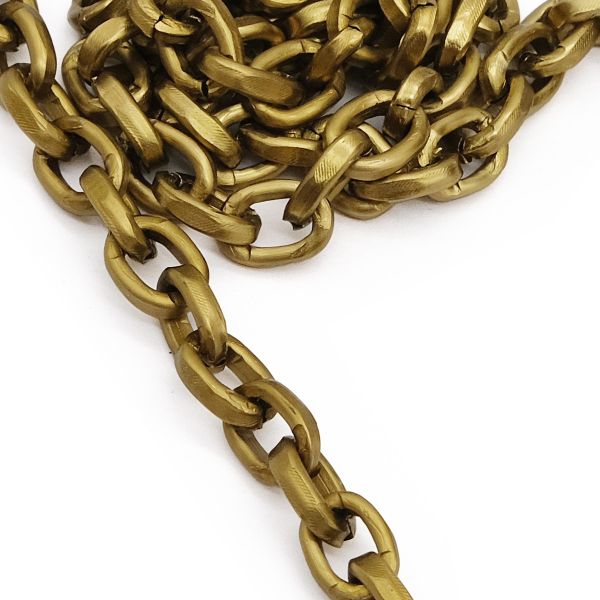 Цепь алюминиевая 10,5х7,6 мм, 10 м, антик