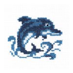 Набор для вышивания нитками РС Студия, Дельфин 7х9 см