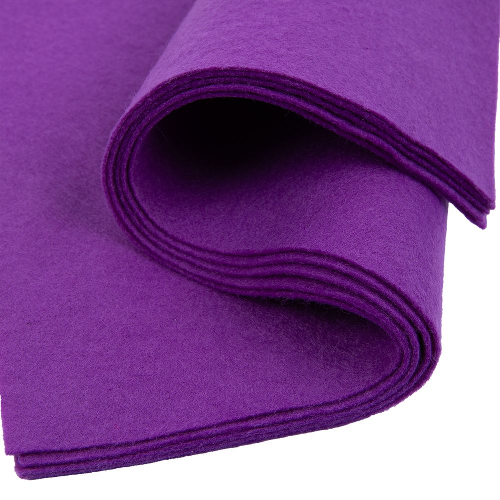 Фетр листовой 1 мм, 20х30 см, 5 шт, 114 т.сиреневый, Blitz FKC10-20/30