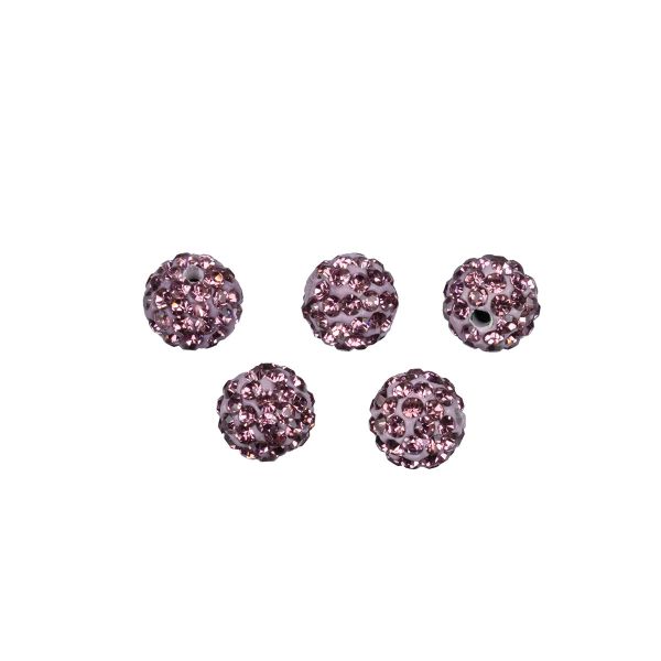 Бусины пластик ⌀8 мм, 5 шт, №09 сиреневый, Zlatka BWM-08