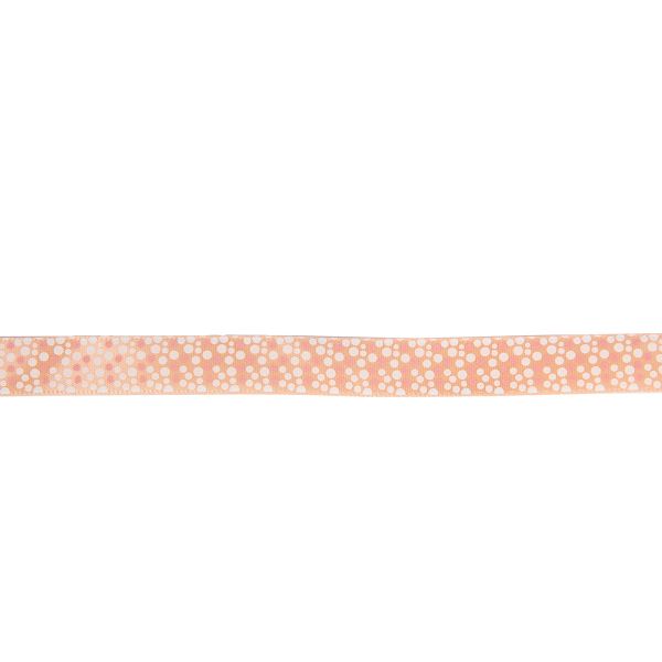 Лента атласная с рисунком 12.0 мм / 22.8 метров, D13/101 круги/бл-оранжевый, Gamma ALP-122