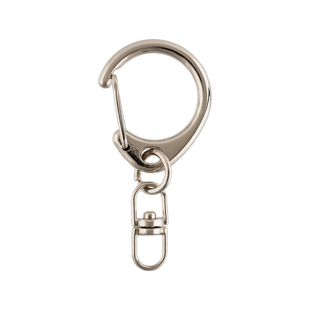 Карабин металл 15.0 мм (45х22 мм), 10 шт, 04 никель, Gamma GH 114/15/10