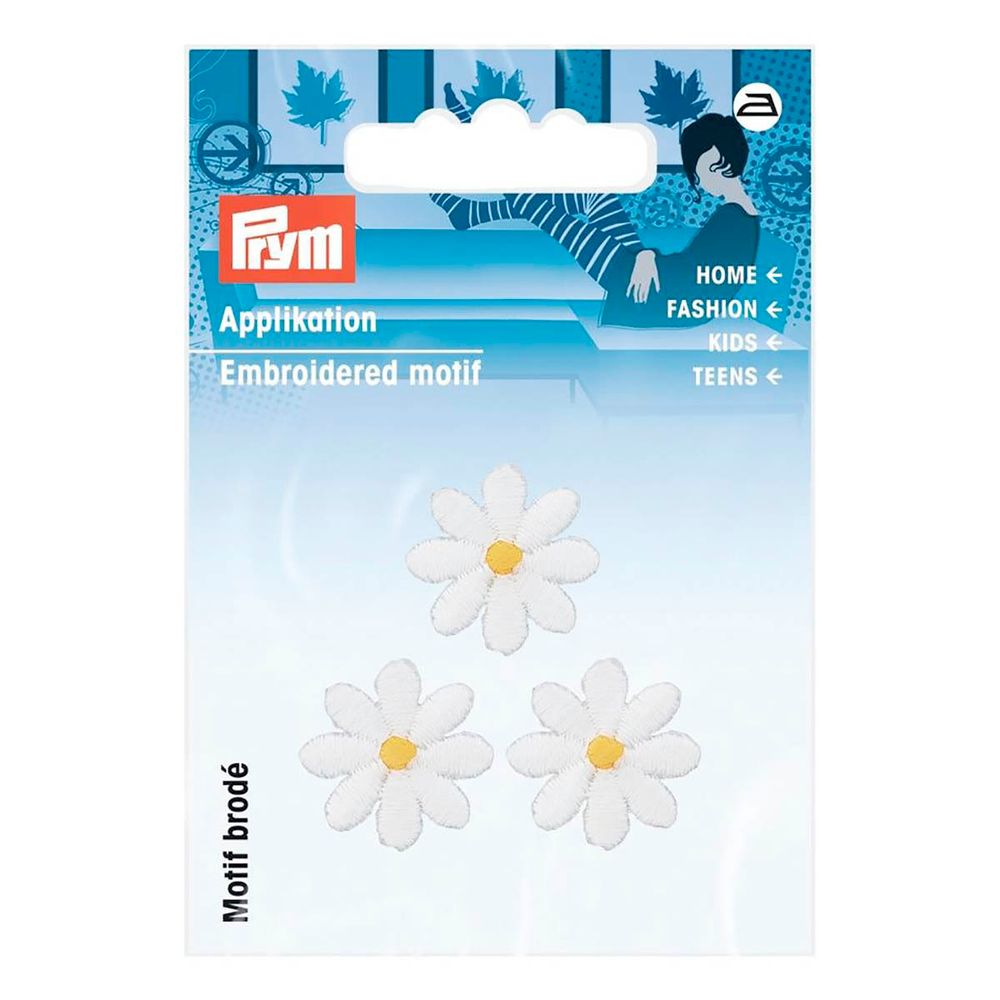Термоаппликация Цветы малые цв. белый, Prym