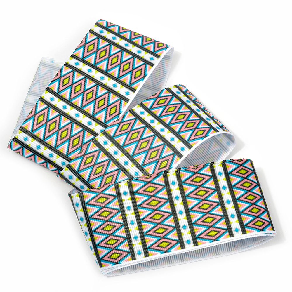 Лента репсовая (в рубчик) с рисунком, LDR092, 38 мм, уп. 10 м