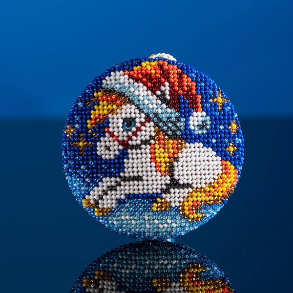 Набор для вышивания бисером Кроше (Радуга бисера) В713, Талисман Конёк-горбунок 8х8см